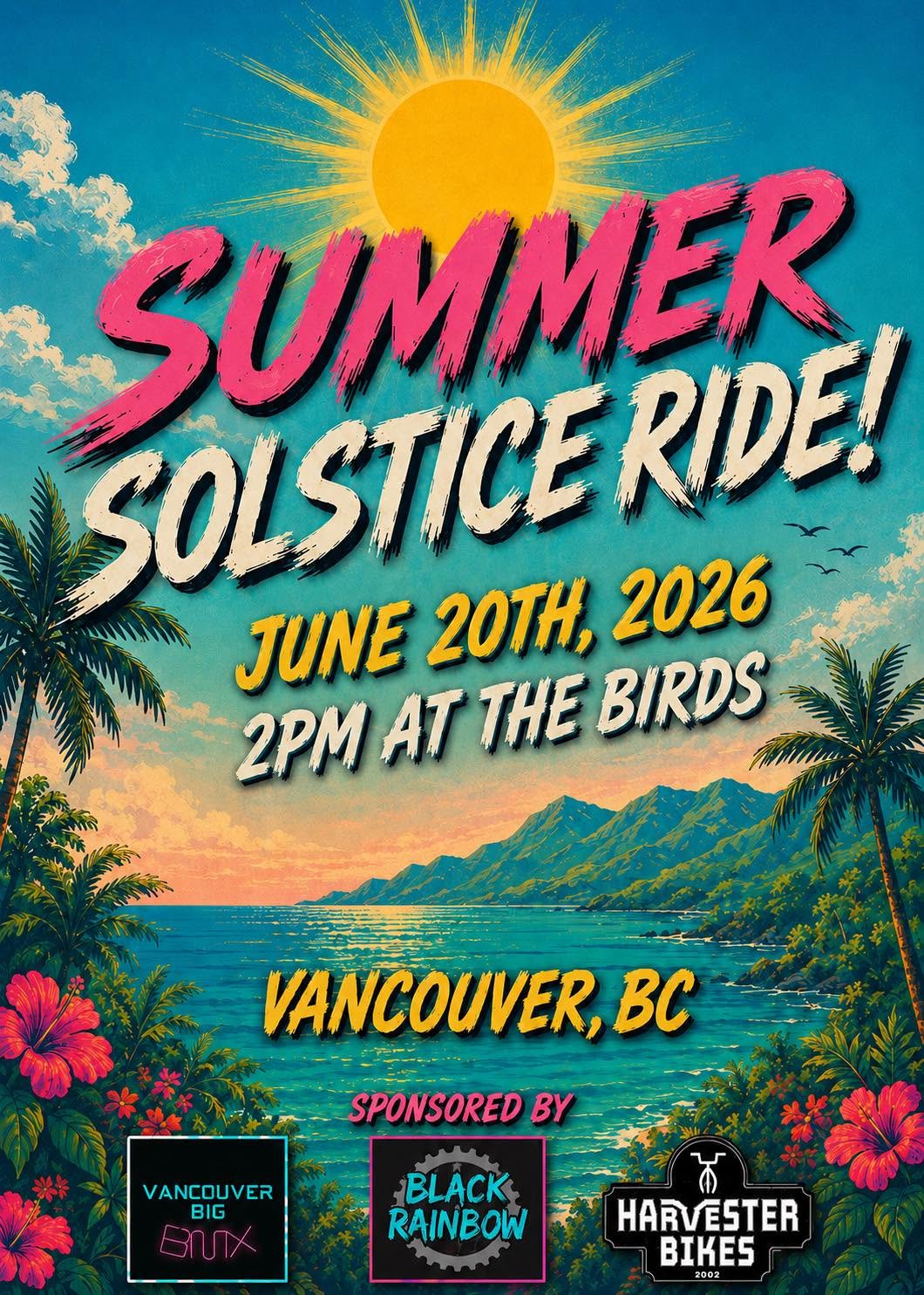 Summer Solstice Ride — June 20 2026, 2PM at The Birds, Vancouver BC